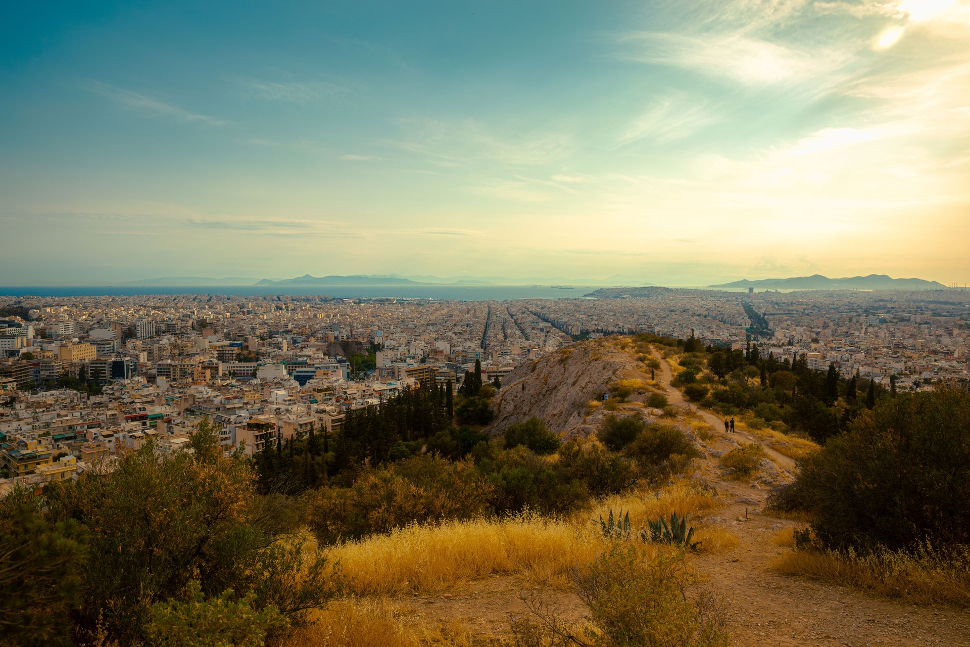 Panoramic View of Athens from Philopappos Hill